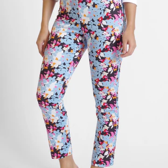 Peace of Cloth Floral Stretch Pants – Multicolor – Size 10 - Picture 2 of 6